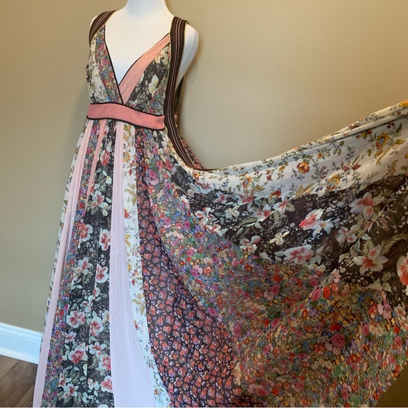 ZARA STUDIO SHIMMERY PATCHWORK DRESS - Picture 8 of 16